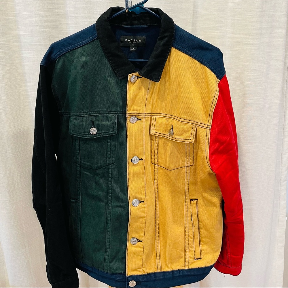 Multicolor Jean jacket pacSun